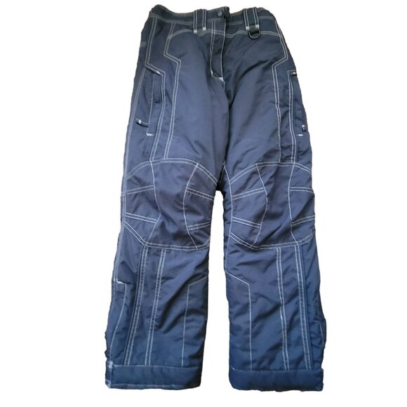 L.L. Bean Kids' Snow Pants Size 12 Waterproof Nylon Insulated Navy Blue JJ3579 - Picture 2 of 9